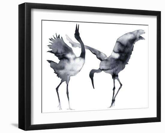 Cavorting Cranes-Kristine Hegre-Framed Giclee Print