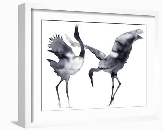 Cavorting Cranes-Kristine Hegre-Framed Giclee Print
