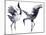 Cavorting Cranes-Kristine Hegre-Mounted Giclee Print