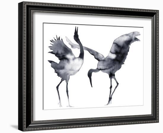 Cavorting Cranes-Kristine Hegre-Framed Giclee Print