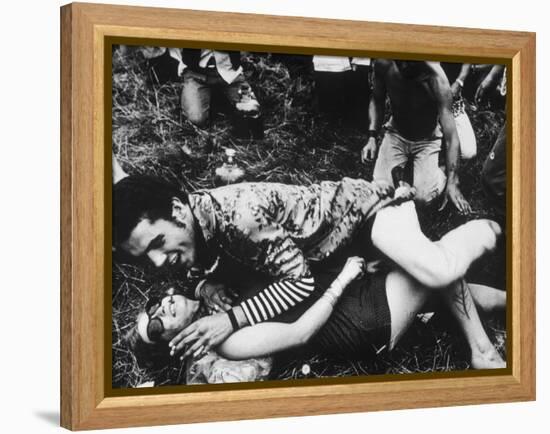 Cavorting Hippies 1967-null-Framed Premier Image Canvas
