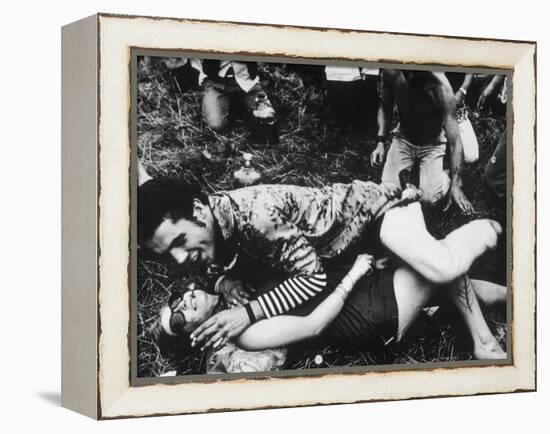 Cavorting Hippies 1967-null-Framed Premier Image Canvas