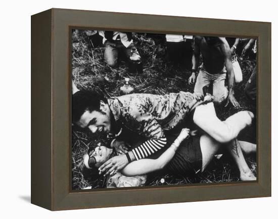 Cavorting Hippies 1967-null-Framed Premier Image Canvas