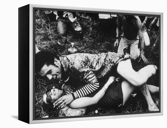 Cavorting Hippies 1967-null-Framed Premier Image Canvas