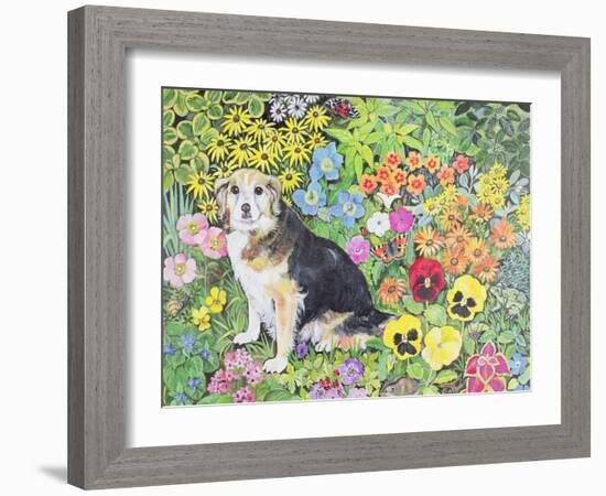 Caylie in the Border-Hilary Jones-Framed Giclee Print