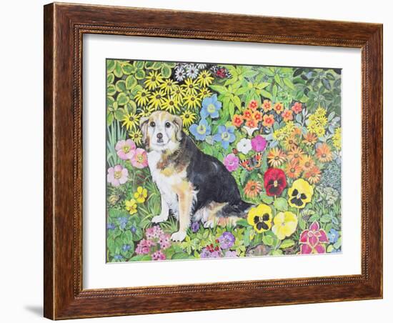 Caylie in the Border-Hilary Jones-Framed Giclee Print