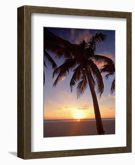 Cayman Island Sunset-George Oze-Framed Photographic Print