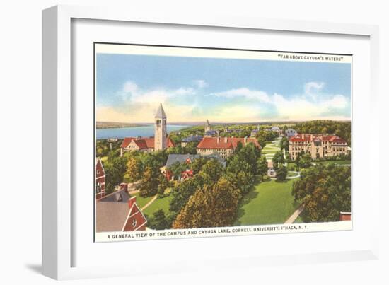 Cayuga Lake, Cornell University, Ithaca, New York-null-Framed Premium Giclee Print