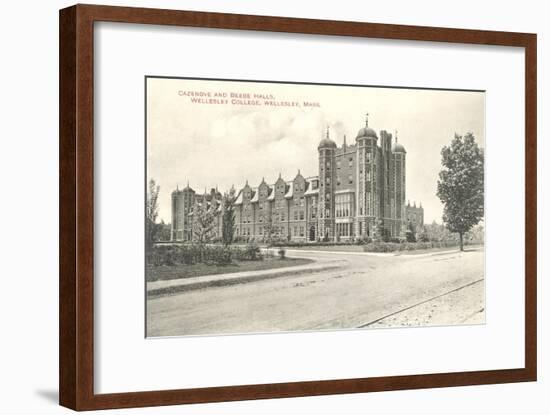 Cazenove and Beebe Halls, Wellesley College, Wellesley, Mass.-null-Framed Art Print