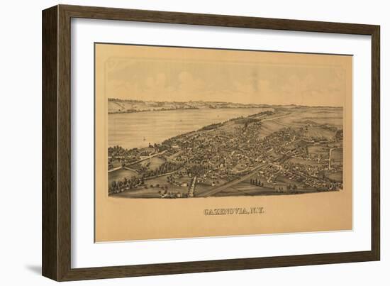 Cazenovia, New York - Panoramic Map-Lantern Press-Framed Art Print