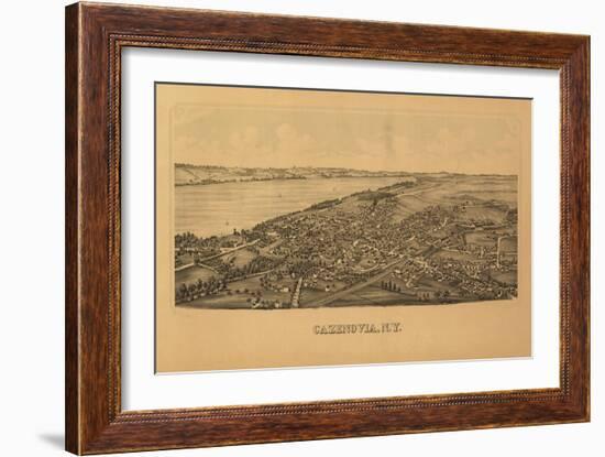 Cazenovia, New York - Panoramic Map-Lantern Press-Framed Art Print