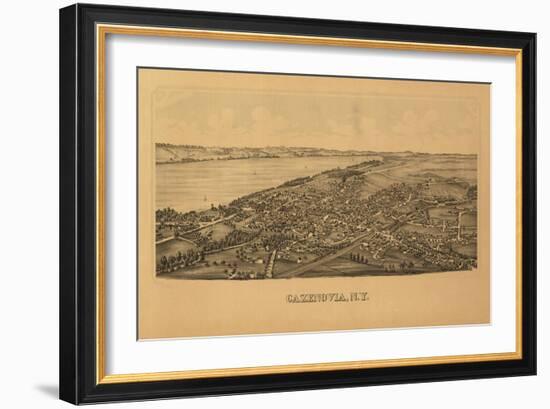 Cazenovia, New York - Panoramic Map-Lantern Press-Framed Art Print