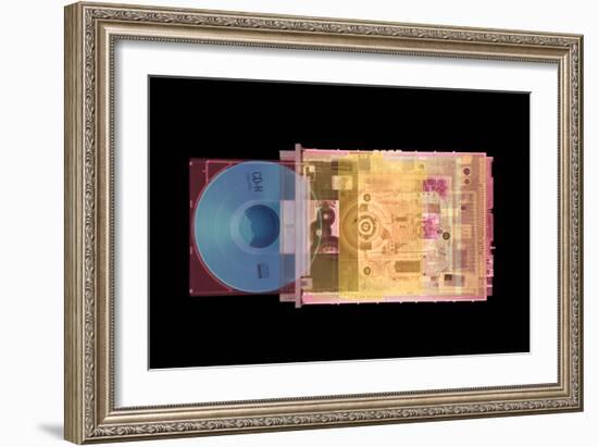 CD Drive, Coloured X-ray-Mark Sykes-Framed Photographic Print