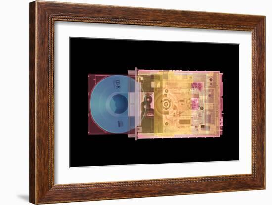 CD Drive, Coloured X-ray-Mark Sykes-Framed Photographic Print