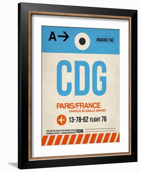 CDG Paris Luggage Tag 2-NaxArt-Framed Art Print