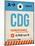 CDG Paris Luggage Tag 2-NaxArt-Mounted Art Print