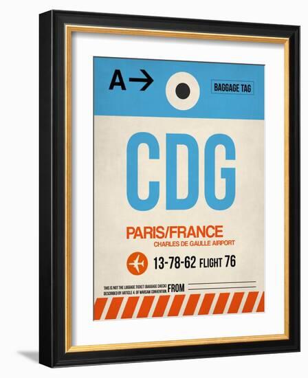 CDG Paris Luggage Tag 2-NaxArt-Framed Art Print