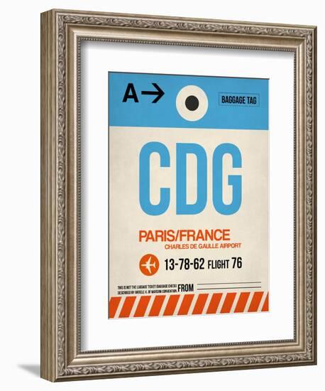 CDG Paris Luggage Tag 2-NaxArt-Framed Art Print