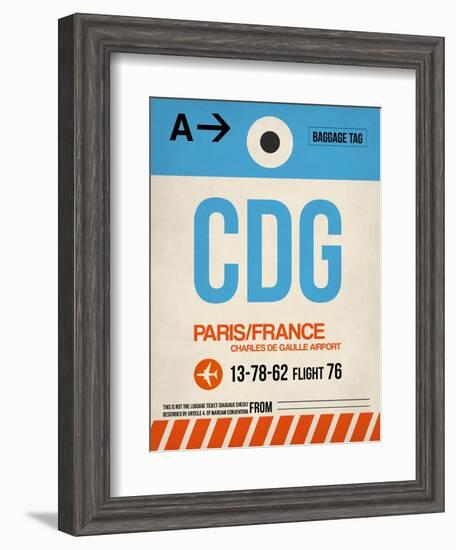 CDG Paris Luggage Tag 2-NaxArt-Framed Art Print