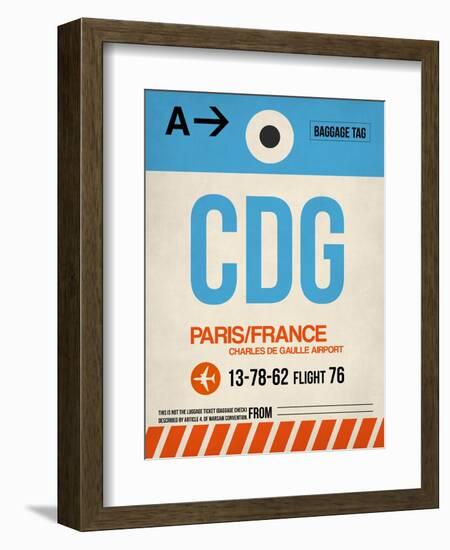 CDG Paris Luggage Tag 2-NaxArt-Framed Art Print