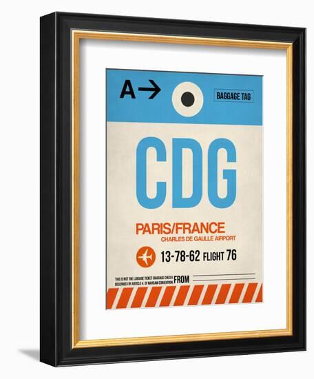 CDG Paris Luggage Tag 2-NaxArt-Framed Art Print