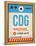 CDG Paris Luggage Tag 2-NaxArt-Framed Stretched Canvas