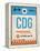 CDG Paris Luggage Tag 2-NaxArt-Framed Stretched Canvas