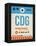 CDG Paris Luggage Tag 2-NaxArt-Framed Stretched Canvas