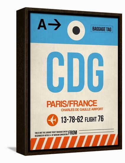 CDG Paris Luggage Tag 2-NaxArt-Framed Stretched Canvas