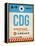 CDG Paris Luggage Tag 2-NaxArt-Framed Stretched Canvas