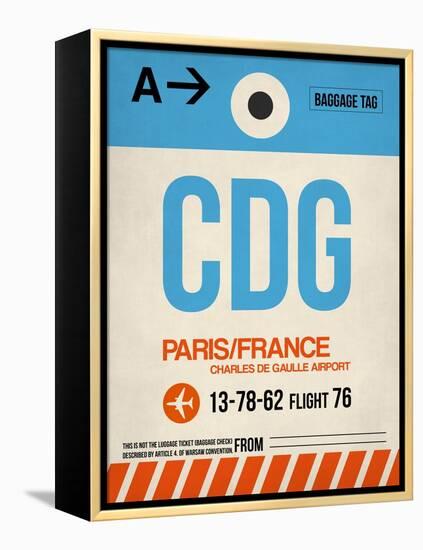 CDG Paris Luggage Tag 2-NaxArt-Framed Stretched Canvas