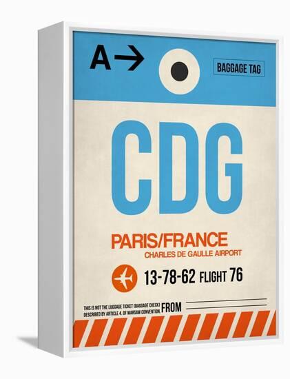 CDG Paris Luggage Tag 2-NaxArt-Framed Stretched Canvas