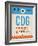 CDG Paris Luggage Tag 2-NaxArt-Framed Art Print