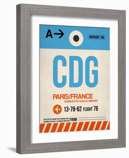 CDG Paris Luggage Tag 2-NaxArt-Framed Art Print