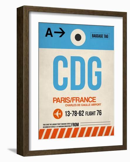 CDG Paris Luggage Tag 2-NaxArt-Framed Art Print