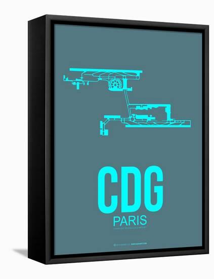 Cdg Paris Poster 1-NaxArt-Framed Stretched Canvas