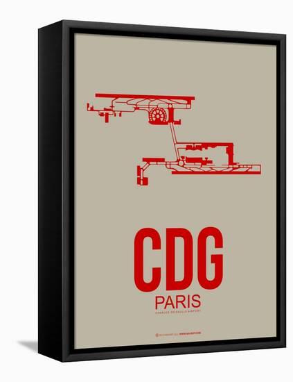 Cdg Paris Poster 2-NaxArt-Framed Stretched Canvas