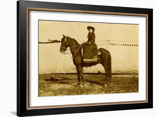 CDV Annie Oakley Sharpshooter-null-Framed Art Print