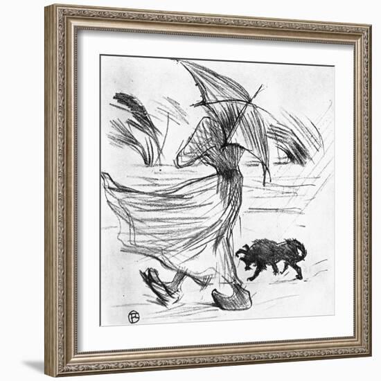 Ce Que Dit La Pluie, 1895-Henri de Toulouse-Lautrec-Framed Giclee Print