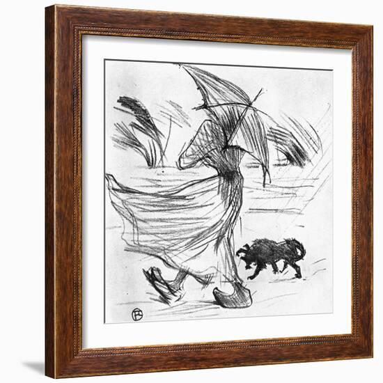 Ce Que Dit La Pluie, 1895-Henri de Toulouse-Lautrec-Framed Giclee Print