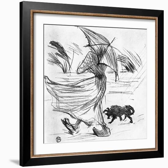 Ce Que Dit La Pluie, 1895-Henri de Toulouse-Lautrec-Framed Giclee Print