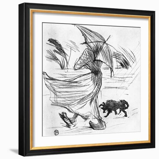 Ce Que Dit La Pluie, 1895-Henri de Toulouse-Lautrec-Framed Giclee Print