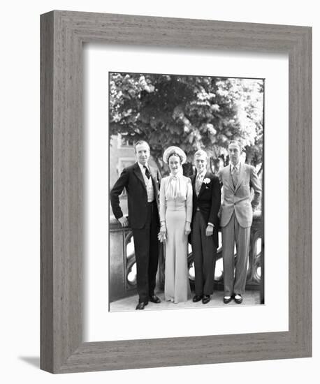 Cecil Beaton, the Duchess of Windsor, the Duke of Windsor and Edward Dudley Metcalfe, England-Cecil Beaton-Framed Giclee Print