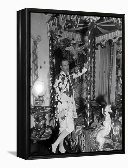 Cecil Beaton Wearing First Costume of Evening Covered with Broken Eggs and Trousers with Bees-John Phillips-Framed Premier Image Canvas