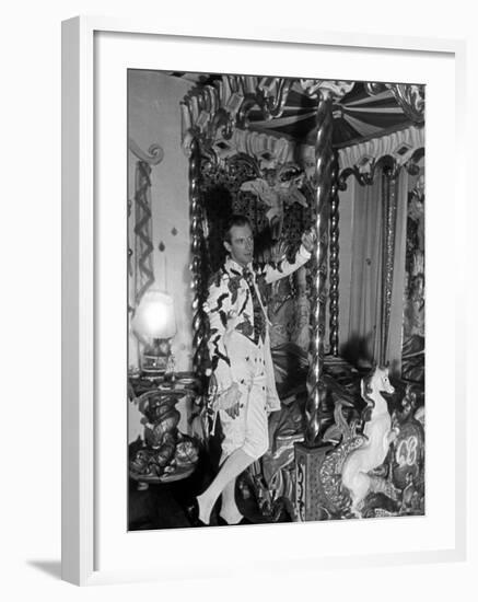 Cecil Beaton Wearing First Costume of Evening Covered with Broken Eggs and Trousers with Bees-John Phillips-Framed Premium Photographic Print