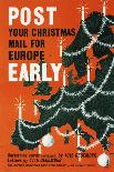 Post Your Christmas Mail for Europe Early-Cecil Walter Bacon-Framed Stretched Canvas