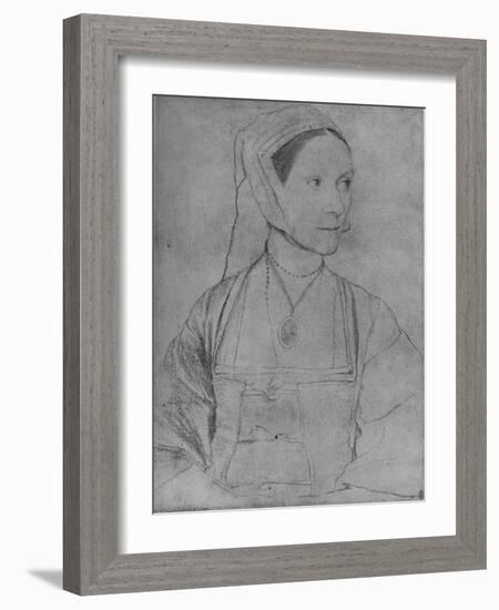 'Cecily Heron', 1526-1527 (1945)-Hans Holbein the Younger-Framed Giclee Print