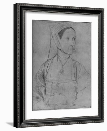 'Cecily Heron', 1526-1527 (1945)-Hans Holbein the Younger-Framed Giclee Print