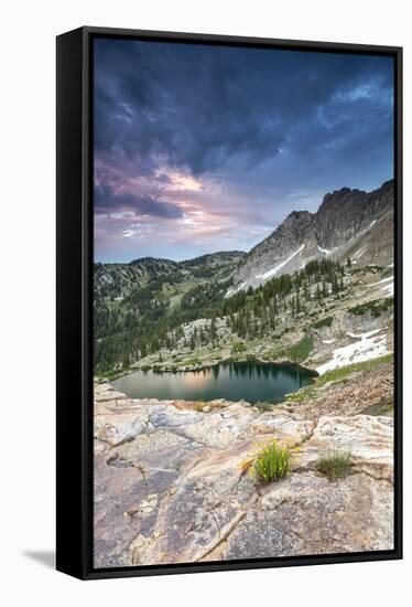 Cecret Lake In Little Cottonwood Canyon-Lindsay Daniels-Framed Stretched Canvas