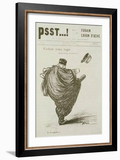 Cedant Arma Togae, No. 3, from 'Psst', 1898-Jean Louis Forain-Framed Giclee Print